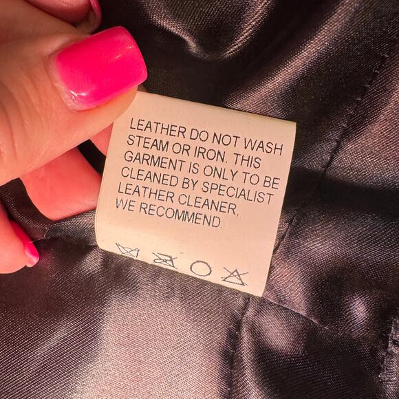 CAbi Women's sz Small Black Genuine Leather Zip Vest Grunge Hippie Motorcycle - Picture 5 of 8